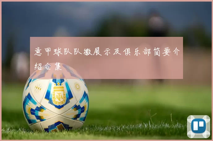 意甲球队队徽展示及俱乐部简要介绍合集